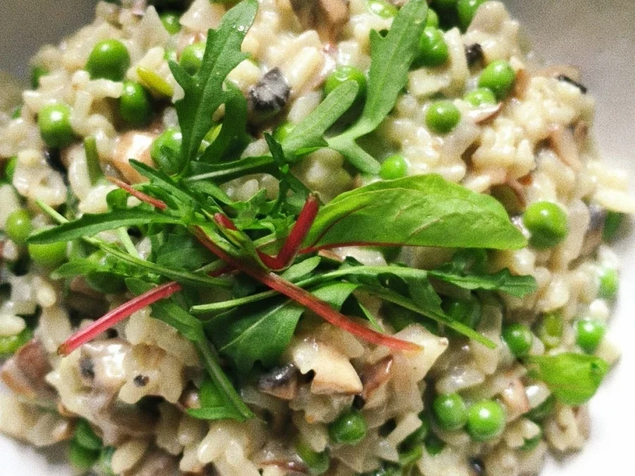 Pea & Mushroom Risotto